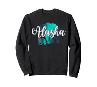 Alaska Ours Aurore boréale Lumières du Nord Sweatshirt