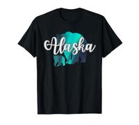 Alaska Ours Aurore boréale Lumières du Nord T-Shirt