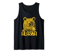 Alaska Ours avec Un Poisson Saumon Alaska Nature Lover Vintage Débardeur