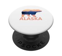 Alaska Ours Grizzly Camping Nature Souvenir PopSockets PopGrip Adhésif