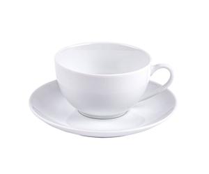 ALASKA Paire Tasse à thé café en porcelaine blanche TABLE PASSION
