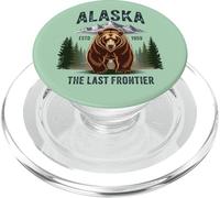 Alaska Retro Sunset Mountain Scene Scenic Outdoor PopSockets PopGrip pour MagSafe