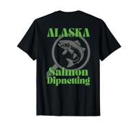 Alaska Saumon Dipnetting Subsistance Fishing | Back Print T-Shirt