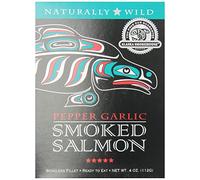 Alaska Smokehouse Smoked Salmon, Pepper Garlic, 4 Ounce Gift Box