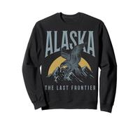 Alaska Souvenir Vintage Aigle à tête Blanche The Last Frontier Sweatshirt