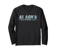 Alaska T-Shirt - Retro Vintage Travel Outdoors Mountain Manche Longue