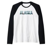 Alaska T-Shirt - Retro Vintage Travel Outdoors Mountain Manche Raglan