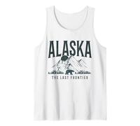 Alaska The Last Frontier Bear Mountains Souvenir Vintage Débardeur