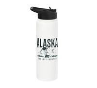 Alaska The Last Frontier Bear Mountains Souvenir vintage Stainless Steel Insulated Water Bottle