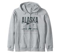 Alaska The Last Frontier Bear Mountains Souvenir Vintage Sweat à Capuche