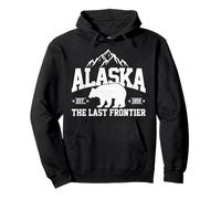 Alaska The Last Frontier EST 1959 Grizzly Bear Mountains Sweat à Capuche