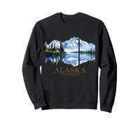 Alaska The Last Frontier Lake Mountain Nature Amoureux Vintage Sweatshirt