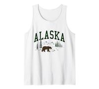 Alaska The Last Frontier Nature Lover Bear Souvenir Vintage Débardeur