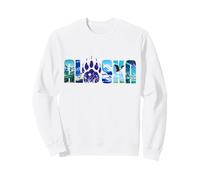 Alaska The Last Frontier Nature Lover Bear Souvenir Vintage Sweatshirt