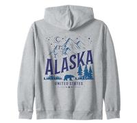 Alaska The Last Frontier Nature Lover Souvenir Vintage Sweat à Capuche