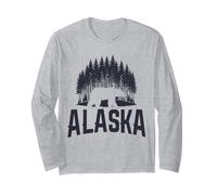Alaska The Last Frontier Ours Pin Tree Vintage Souvenir Manche Longue