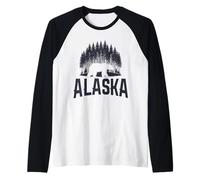 Alaska The Last Frontier Ours Pin Tree Vintage Souvenir Manche Raglan