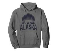 Alaska The Last Frontier Ours Pin Tree Vintage Souvenir Sweat à Capuche