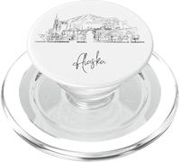 Alaska The Last Frontier Skyline Souvenirs de voyage Paysage urbain PopSockets PopGrip pour MagSafe