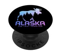 Alaska The Last Frontier Souvenir d'élan Vintage PopSockets PopGrip Adhésif