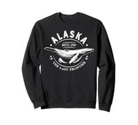 Alaska The Last Frontier Whale Home Cruise Vintage Hommes Femmes Sweatshirt
