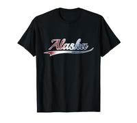 Alaska USA Patriotic Distressed Red White Blue American T-Shirt