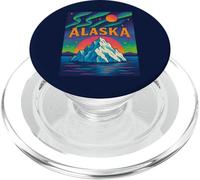 Alaska Wilderness Retro Northern Adventure Midnight Sun PopSockets PopGrip pour MagSafe