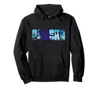 Alaska Wildlife Ours Aigle Saumon Nature Lover Souvenir Sweat à Capuche