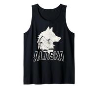 Alaska Wolf The Last Frontier Souvenir Vintage Débardeur