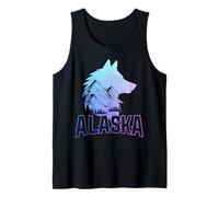 Alaska Wolf The Last Frontier Souvenir Vintage Débardeur
