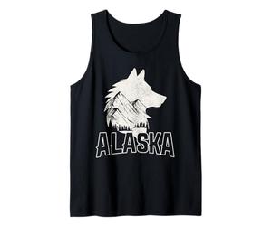 Alaska Wolf The Last Frontier Souvenir Vintage Débardeur