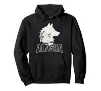 Alaska Wolf The Last Frontier Souvenir Vintage Sweat à Capuche
