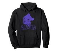 Alaska Wolf The Last Frontier Souvenir Vintage Sweat à Capuche