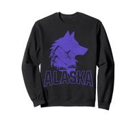 Alaska Wolf The Last Frontier Souvenir Vintage Sweatshirt