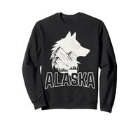 Alaska Wolf The Last Frontier Souvenir Vintage Sweatshirt