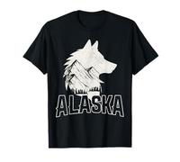 Alaska Wolf The Last Frontier Souvenir Vintage T-Shirt