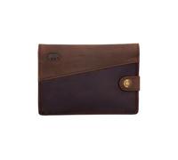 Alaskan MAKER - Portefeuille Compact XL - Cuir Pleine Fleur & Coton - 10 Cartes, Billets & Pièces - Protection RFID Anti-Piratage - Compartiment Aimanté - Système Pull-Out (Wood)