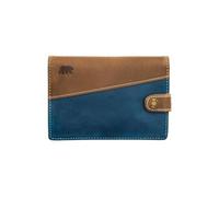 Alaskan MAKER - Portefeuille Compact XL - Cuir Pleine Fleur & Coton - 10 Cartes, Billets & Pièces - Protection RFID Anti-Piratage - Compartiment Aimanté - Système Pull-Out (Fjord)