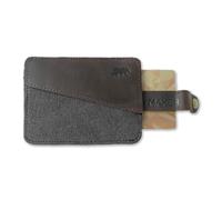 Alaskan MAKER Portefeuille Homme Extra-Plat avec Protection Anti-RFID Handy by System Pull Out - Cuir Vintage & Coton Robuste - Porte Carte & Porte Monnaie (Gris)