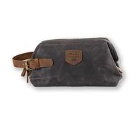 Alaskan MAKER - Trousse de Toilette K2 en Toile Waxée - 2,5L - Ouverture Large avec Arceau - Doublure 100% Imperméable - Poches de Rangement - Poignée en Cuir Réglable - Format Pratique pour le Voyage