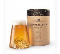 Alaskan MAKER Verre long 450ml - Borosilicate de qualité supérieure soufflé artisanalement avec les montagnes en relief | Cocktail, bière ou soft TOPOGRAPHIC (Watzmann)