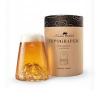 Alaskan MAKER Verre long 450ml - Borosilicate de qualité supérieure soufflé artisanalement avec les montagnes en relief | Cocktail, bière ou soft TOPOGRAPHIC (Canigou)