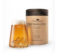 Alaskan MAKER Verre long 450ml - Borosilicate de qualité supérieure soufflés artisanalement avec les montagnes en relief | Cocktail, bière ou soft TOPOGRAPHIC (Grossglockner)