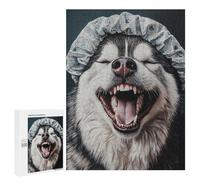 Alaskan Malamute Bath Cap Puzzle 1000 Pièces Educa Jouet en Bois Cadeau Unique Décoration Intérieure Jeu Éducatif Challenge Toy Adultes Et Enfants À Partir De 14 Ans 500 PCS