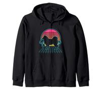 Alaskan Malamute Dog Vintage 80s Vaporwave Aesthetic Puppy Sweat à Capuche