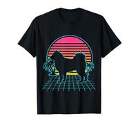 Alaskan Malamute Dog Vintage 80s Vaporwave Aesthetic Puppy T-Shirt