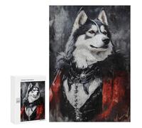 Alaskan Malamute in Red Cloak Puzzle 1000 Pièces Educa Jouet en Bois Cadeau Unique Décoration Intérieure Jeu Éducatif Challenge Toy Adultes Et Enfants À Partir De 14 Ans 300 PCS