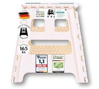 Alason® Marchepied de 32 cm de haut - Vainqueur de comparaison - Charge maximale : 165 kg avec crochet de suspension et sac de rangement - Tabouret pliant/pliable peu encombrant Blanc/beige - Pour la