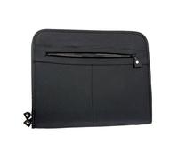 Alassio serviette - ecritoire avec fermeture eclair milano - cuir - noir 30013 Noir G