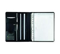 Alassio 30058-1 Cremona II Porte-Documents en Cuir Nappa avec Calculatrice Noir env. 32 x 25 x 2 cm